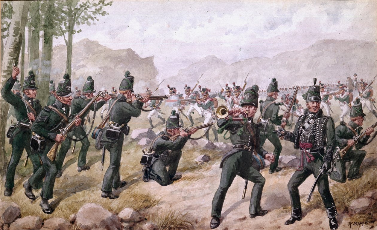 ピレネーの戦い、1813、1900 作： リチャード・シムキン