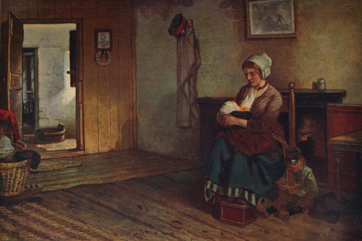 「フランダースのインテリア」、c1915 作： リチャード・バーニエ