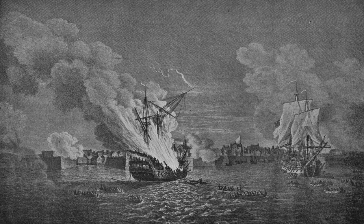 ルイブールで切り取られた事件、c1760 作： リチャード・ペイトン