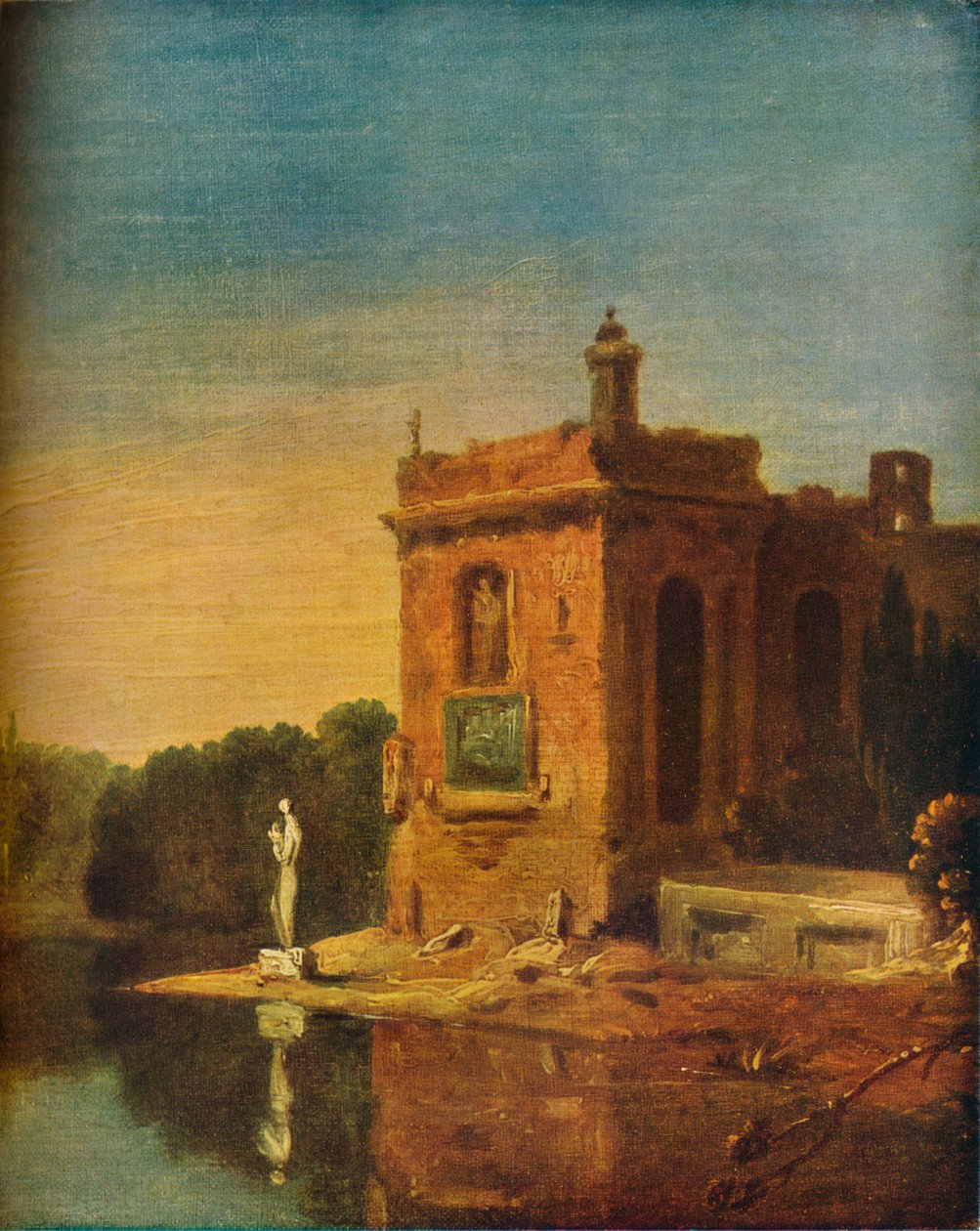 イタリアの情景、c1744 作： リチャード・ウィルソン