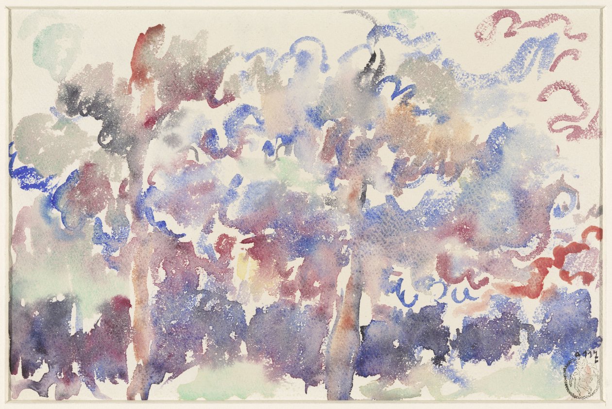 風景、Boitsfort、果樹の開花 作： リック・ウーターズ