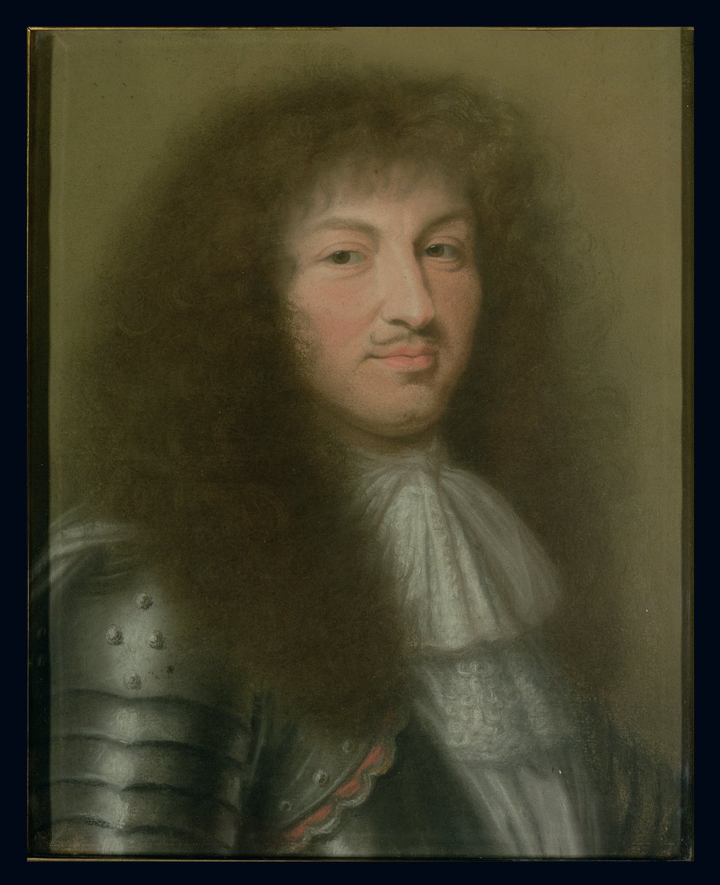 ルイ14世の肖像（1638-1715）フランス国王（紙にパステル） 作： ロバート・ナントゥイユ