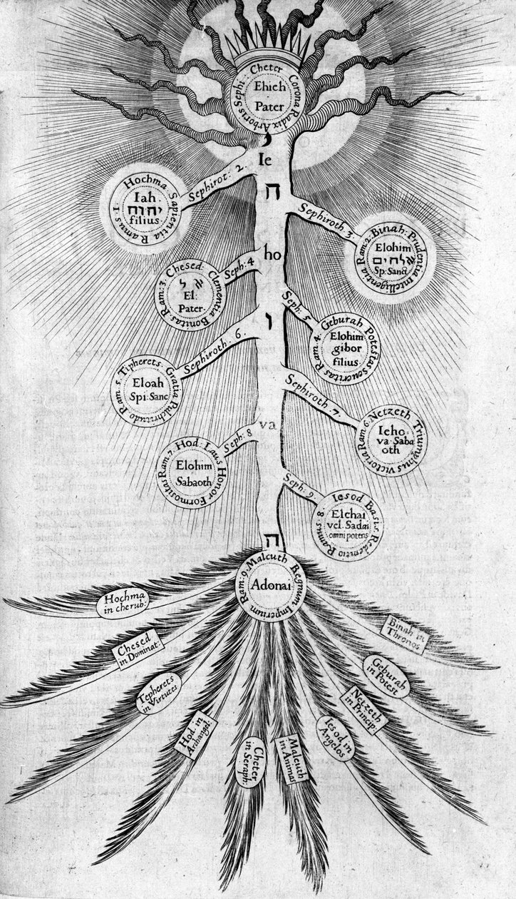セフィロト生命の木、1617 作： ロバート・フラッド