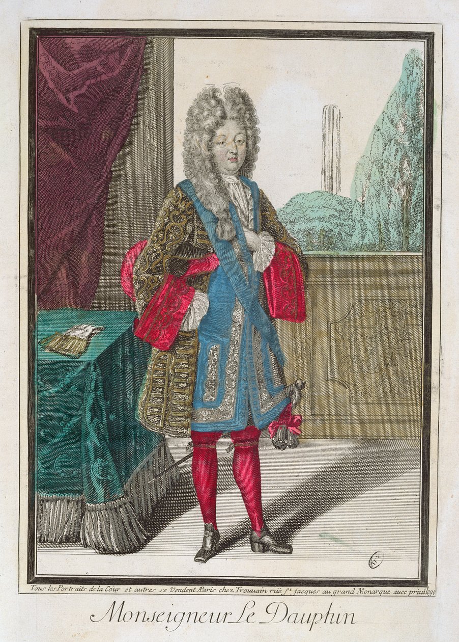 ルイドフランス（1661-1711）モンセニョールルドーフィン（カラー彫刻） 作： ロバート・ボナート