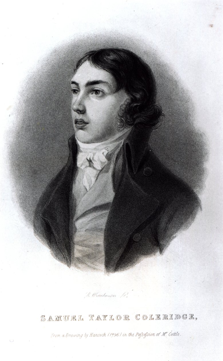 若い男としてのサミュエルテイラーコールリッジ（1772-1834）の肖像 作： ロバート・ハンコック