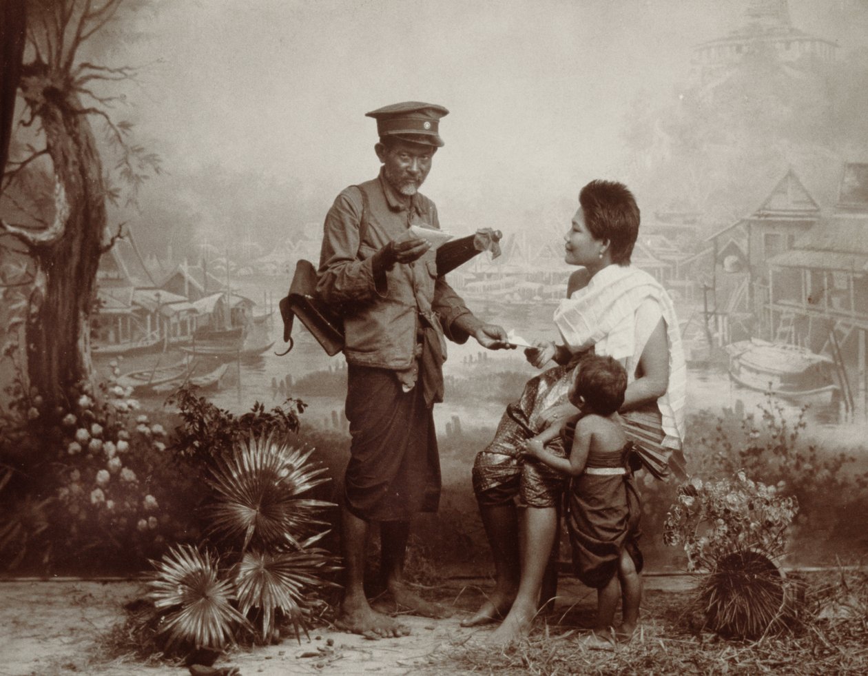 タイの初期郵便局、1890 作： ロバート・レンツ