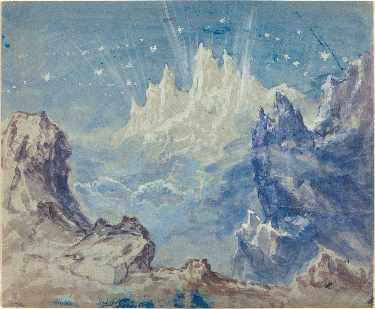 星空の幻想的な山岳風景 作： ロバート・ケイニー