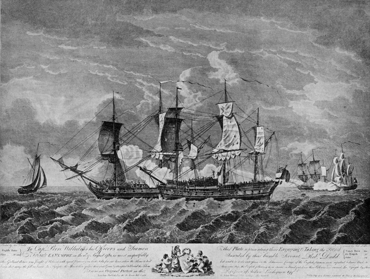 フローラとニンフ、c1781 作： ロバート・ドッド