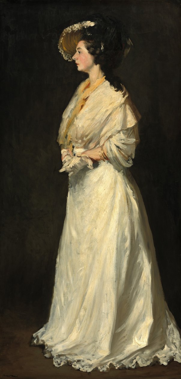 白い服を着た若い女性、1904年。 作： ロバートアンリ