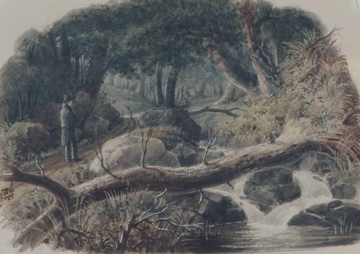 森への入り口、1836年。 作： ロバート・ウォルター・ウィアー