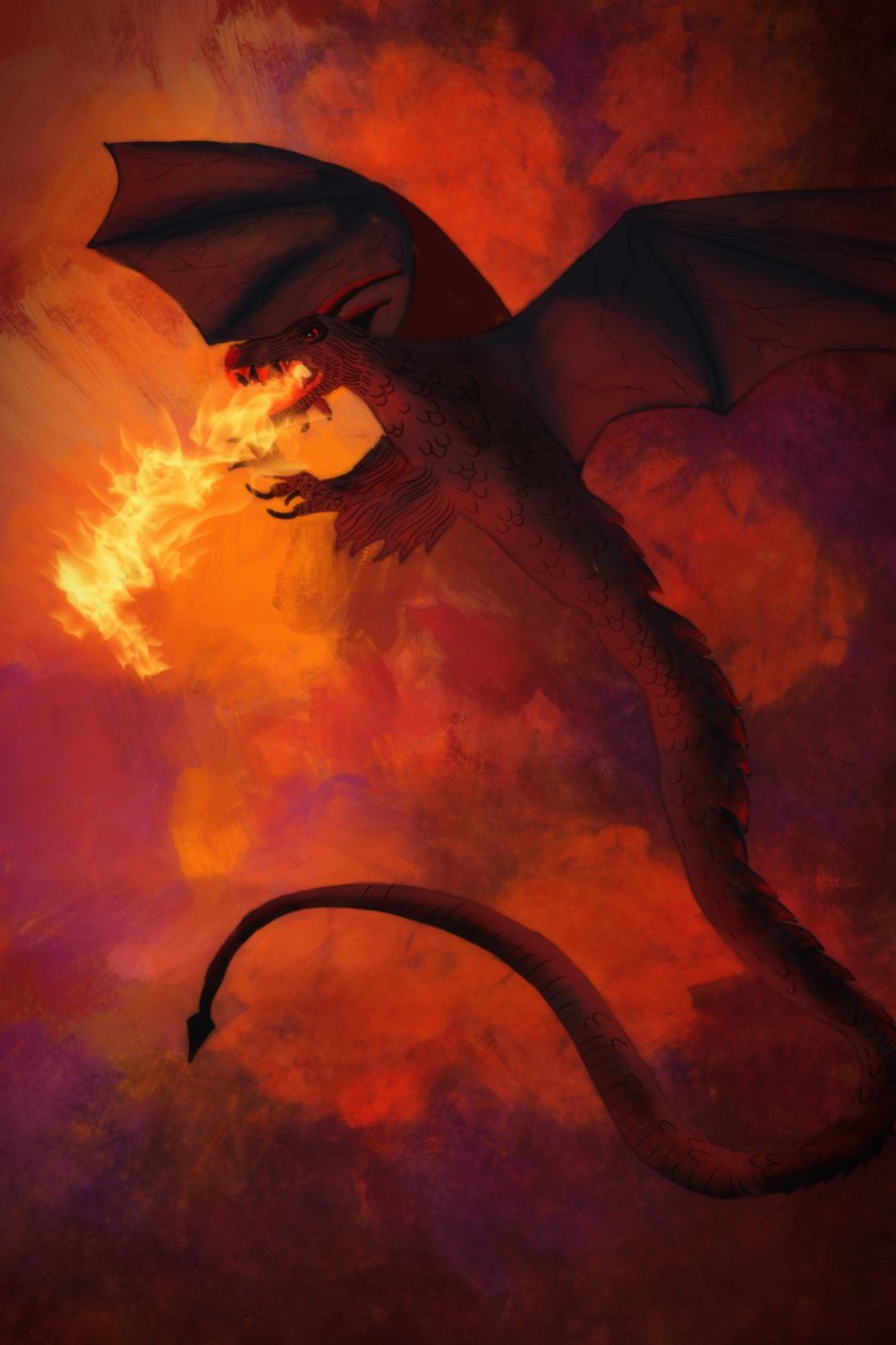 ファイヤードラゴン、2022年（デジタル） 作： ロバータ・マレー