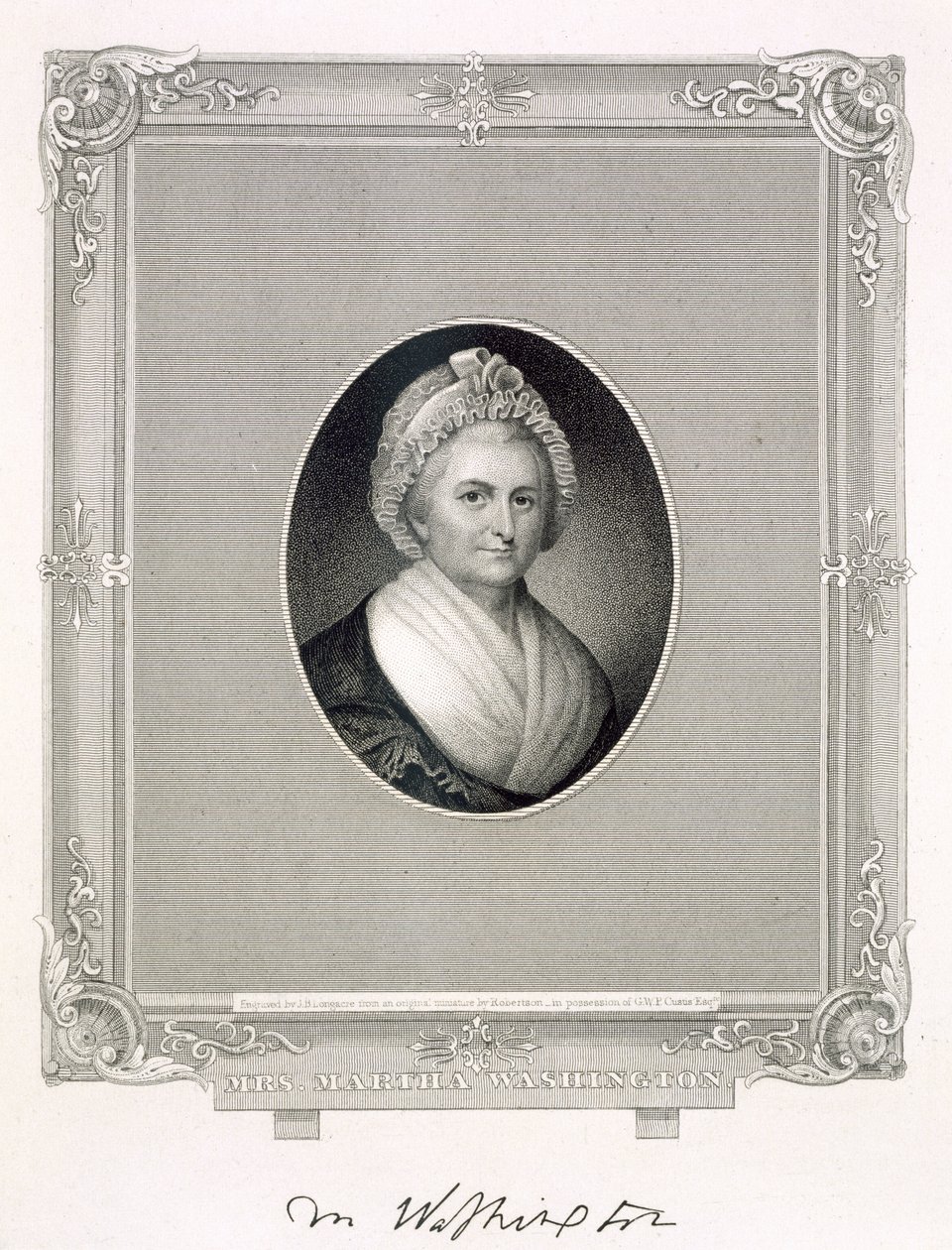 マーサワシントン、James Barton Longacre（1794-1869）によって彫刻 作： ロバートソン