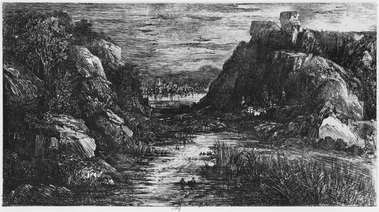 汚損の背後にある風景、1871 作： ロドルフ・ブレディン