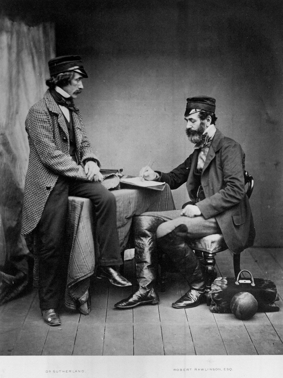 サザーランド博士とロバート・ローリンソン、1855 作： ロジャー・フェントン