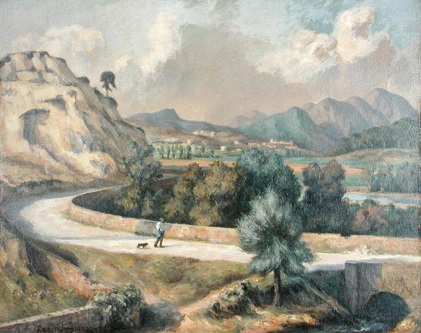 イタリアの風景」 1922-25年頃 （油彩・キャンバス） 作： ロジャー・エリオット・フライ