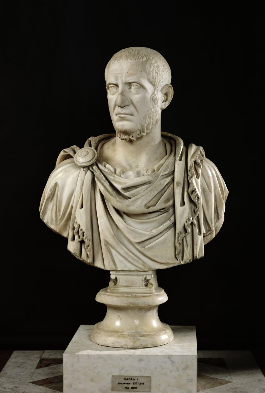 Claudius Tacitus（c.200-276）またはMarcus Opelius Macrinus（164-218）（大理石）の胸像 作： 小説