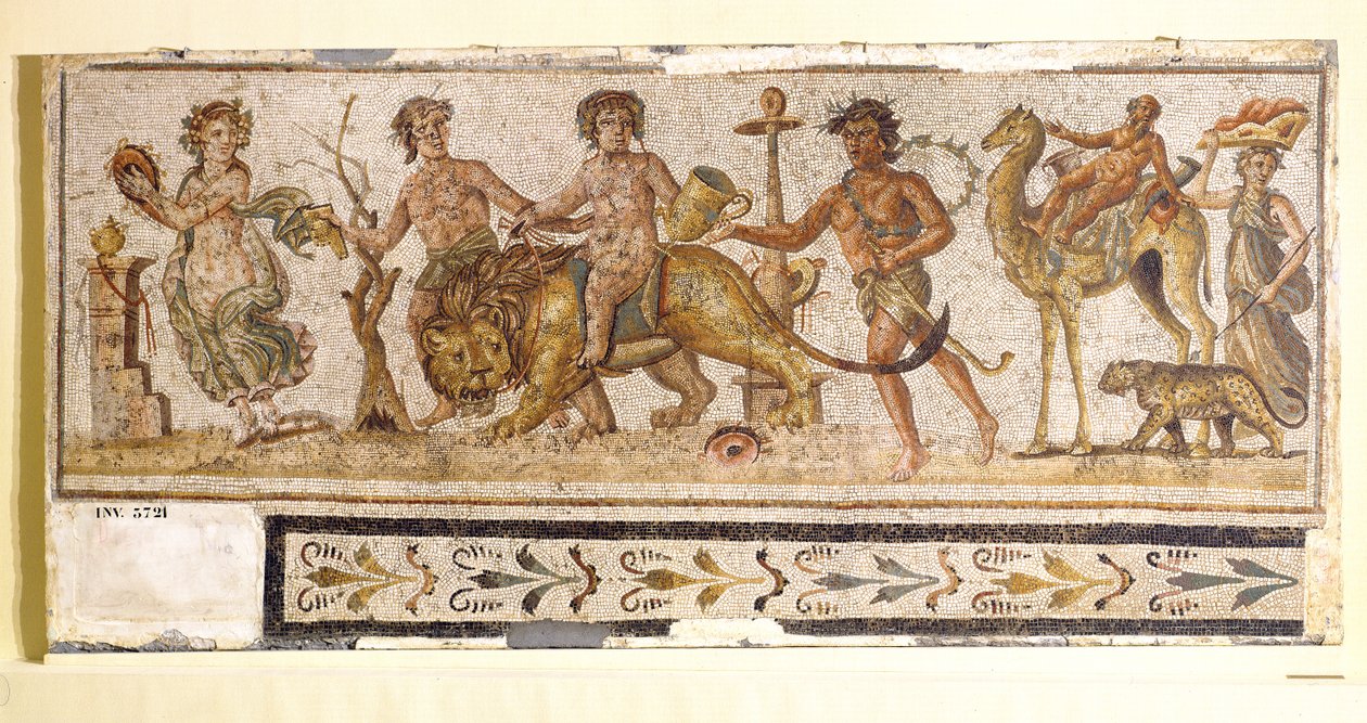 El-Jem（Thysdrus）（モザイク）のDionysian Procession 作： 小説
