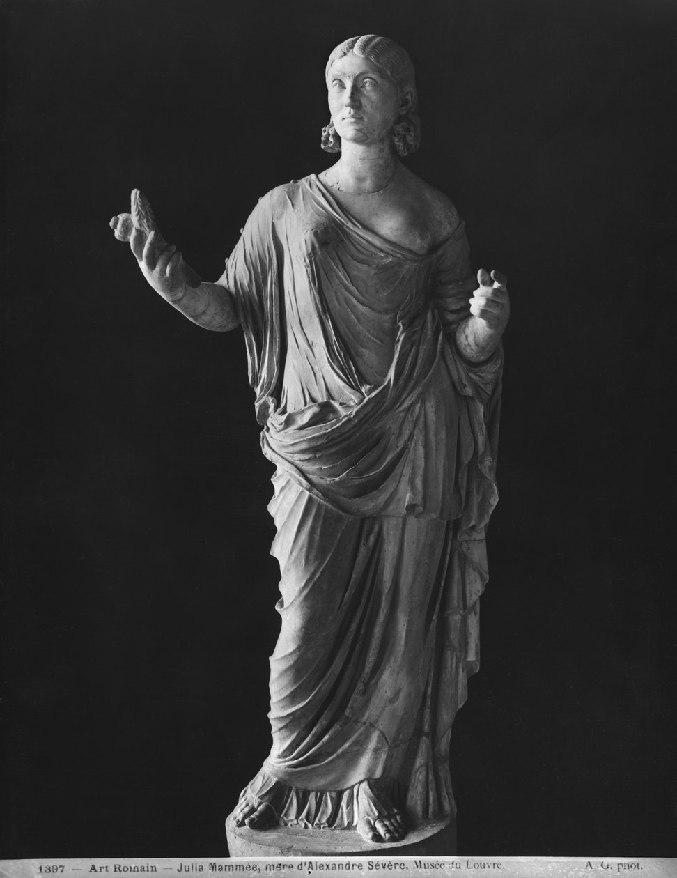 ジュリア・マメア（西暦180-235年）、セウェルス皇帝の母アレクサンドル（西暦205-235年）c.230（大理石） 作： 小説