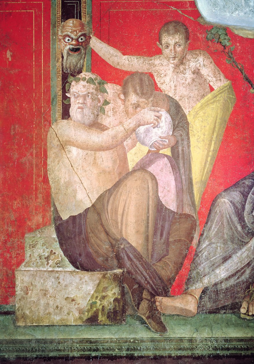 Silenus and the Young Satyr、East Wall、Oecus 5、60-50 BC（詳細は57188を参照） 作： 小説