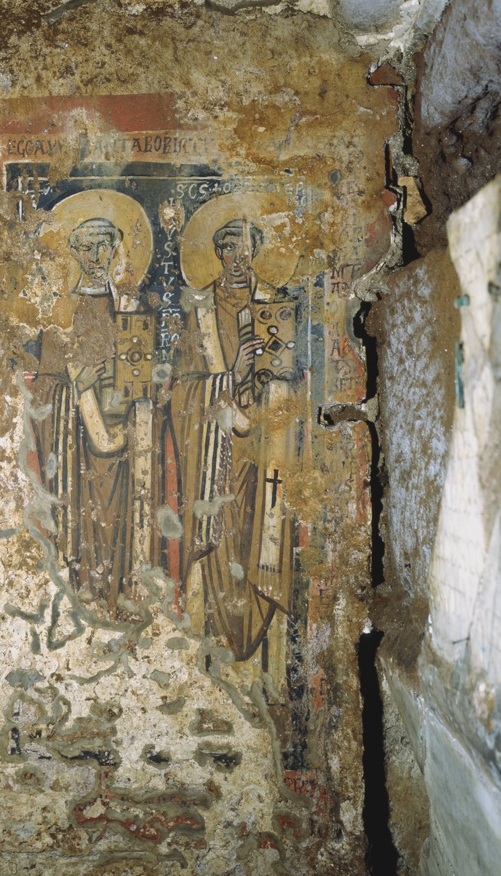 ローマ教皇の地下墓地、サンカリストのカタコンベの壁画 作： 小説