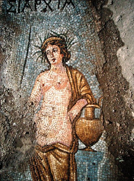 女性の舗装詳細（モザイク）（168408を参照） 作： ローマンローマン