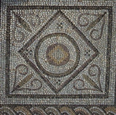 温泉からのローマ時代のモザイク（モザイク） 作： ローマンローマン