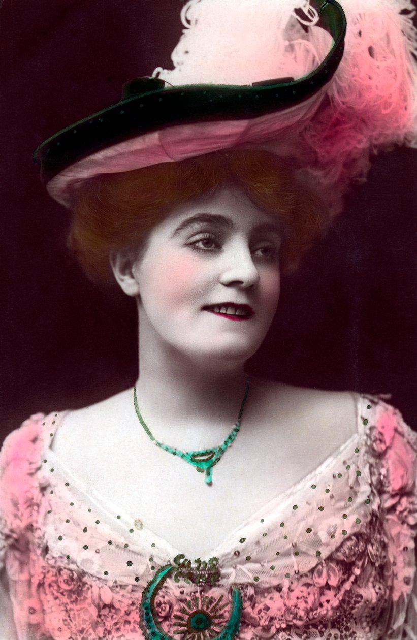 イーヴィーグリーン1875-1917、イギリスの女優、1906年。 作： ロータリー写真