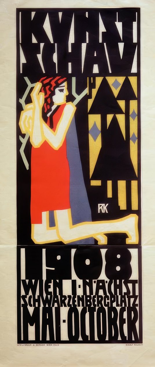 R.カルバッハ、ポスターウィーナークンストシャウ1908 作： ルドルフ・カルバッハ