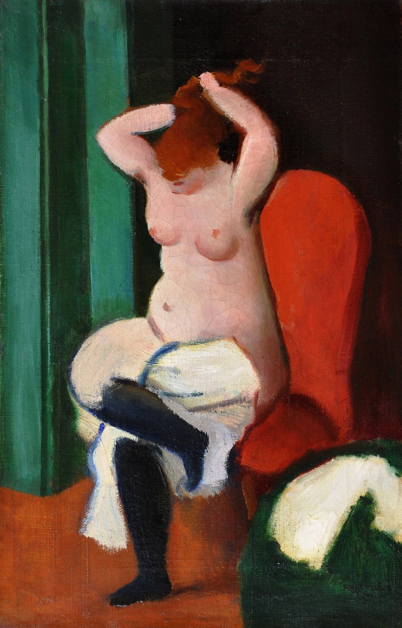 トイレの夫婦ルドルフ・クレムリッカ (1886-1932) 作： ルドルフ・クレムリッカ