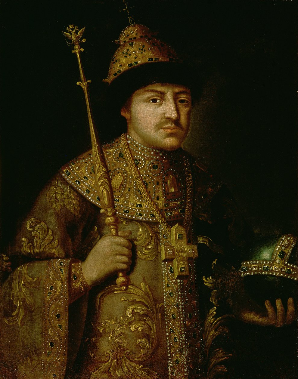 Tsar Fyodor III Alexeevich（1661-1682）の肖像 作： ロシア語学校