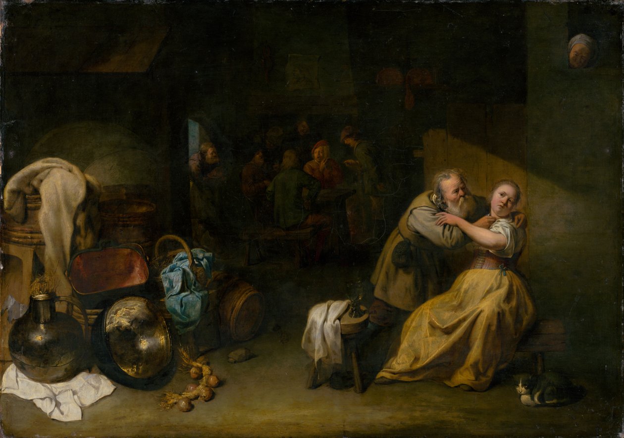 酒場の情景、1652年。 作： Ryckaert