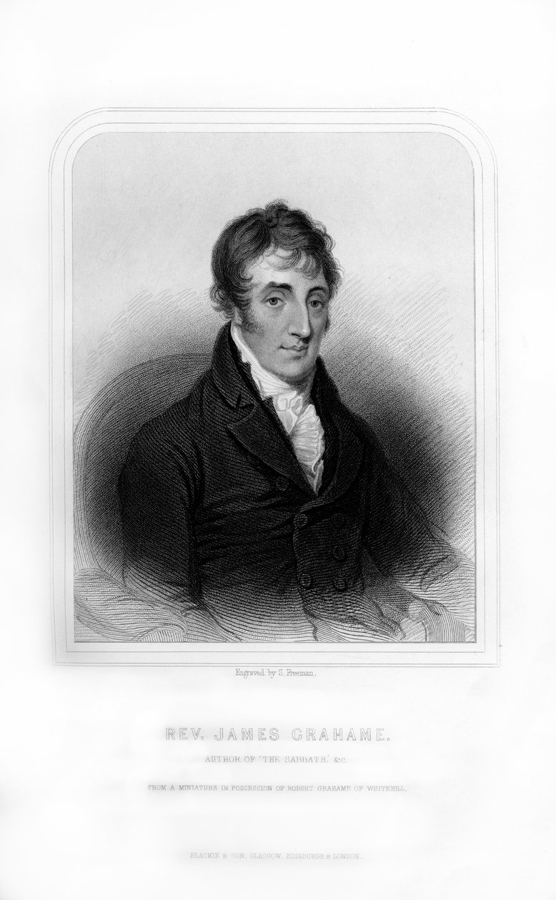 ジェームズグラハム牧師、スコットランドの詩人、1870年。 作： S.フリーマン