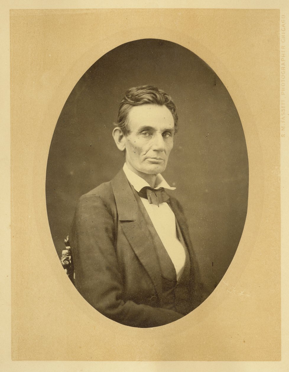 アブラハムリンカーンの肖像、1859年（bw写真） 作： サミュエル・モンタギュー・ファセット