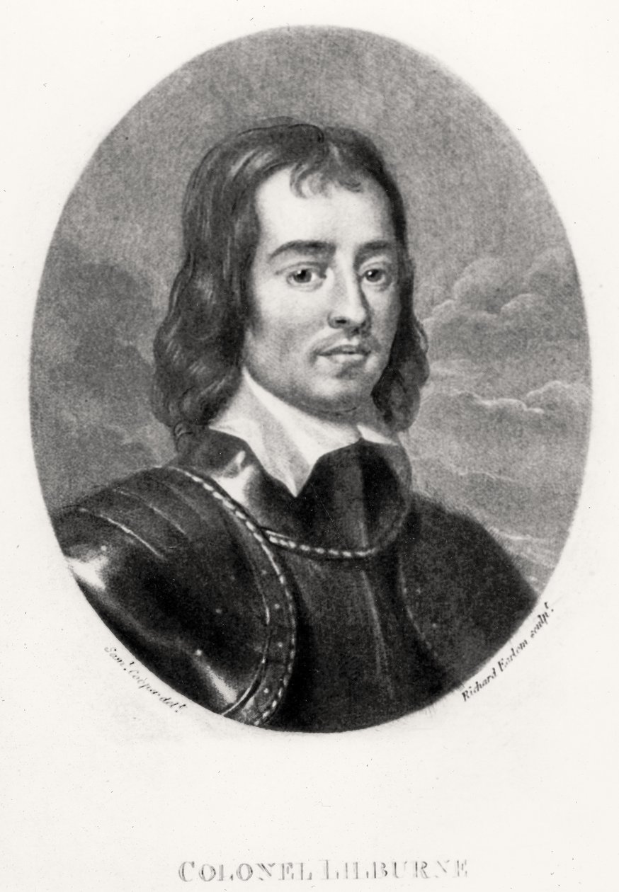 ロバート・ダンカートン（1744-c.1817）（メゾチント）によって彫刻されたイギリスの歴史に描かれた人物像の肖像画からのロバート・リルバーン大佐（1613-65）のイラスト 作： クーパーの後のサミュエル