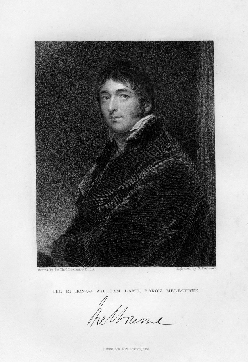 ウィリアムラム1779〜1848年、第2子爵メルボルン、1836年。 作： サミュエル・フリーマン