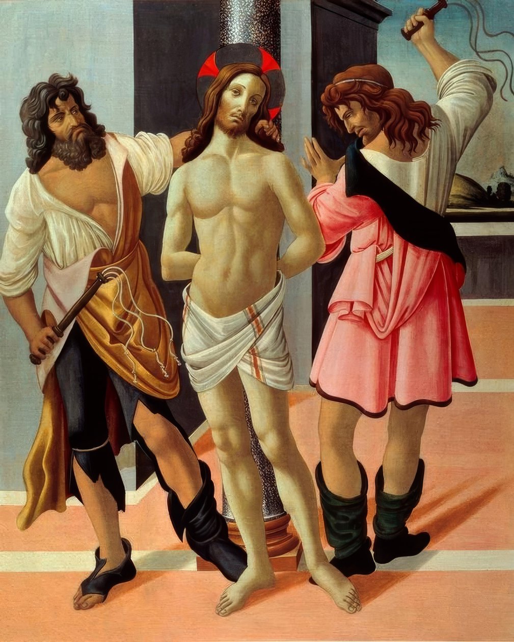 キリストの鞭打ち 作： Sandro Botticelli