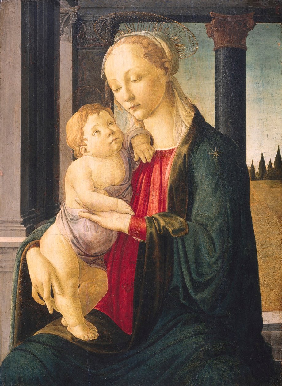 マドンナと子供 作： Sandro Botticelli