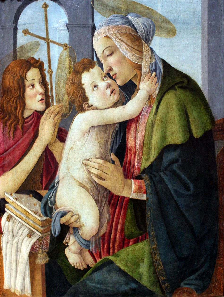 聖ヨハネとマドンナと子供 作： Sandro Botticelli