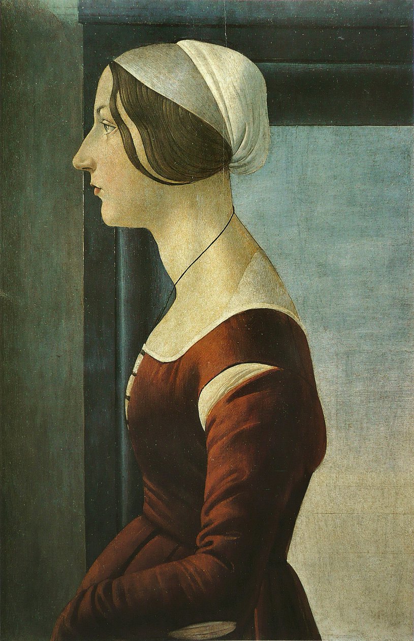 女性のポートレート 作： Sandro Botticelli