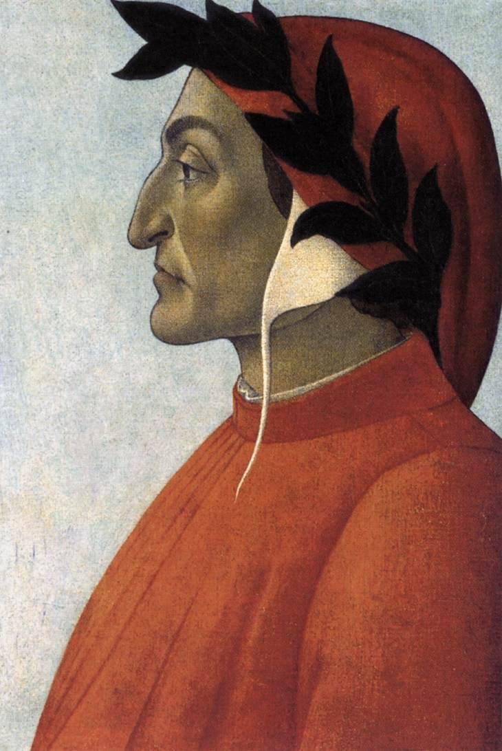 ダンテの肖像 作： Sandro Botticelli