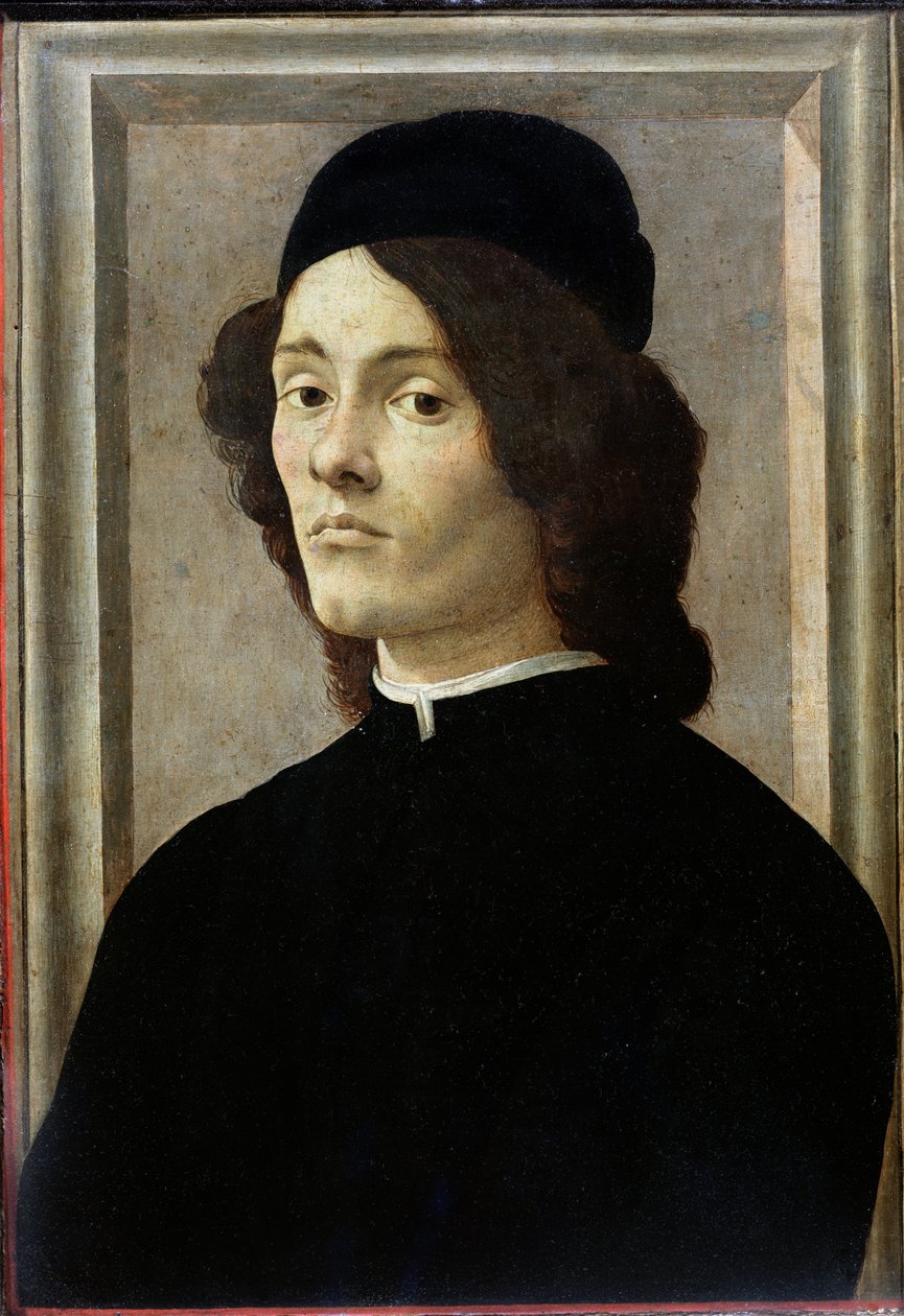 男の肖像 作： Sandro Botticelli