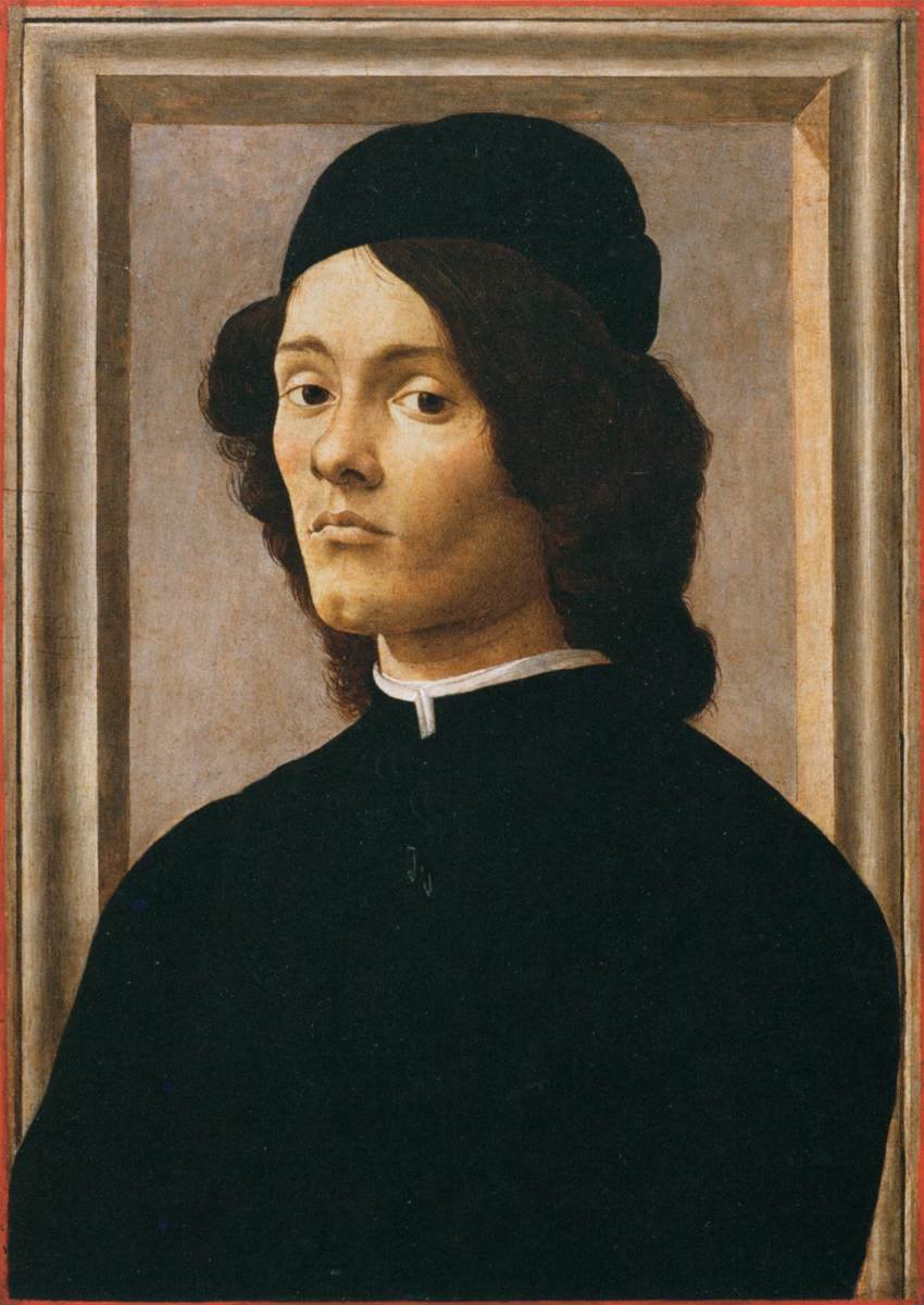 若者の肖像 作： Sandro Botticelli