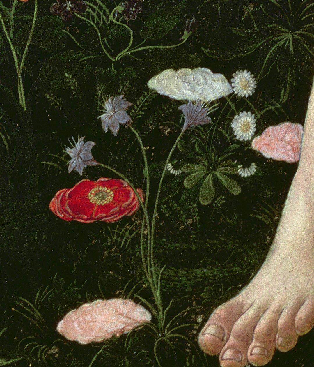 Primavera、c.1478、パネル詳細558のテンペラ 作： Sandro Botticelli