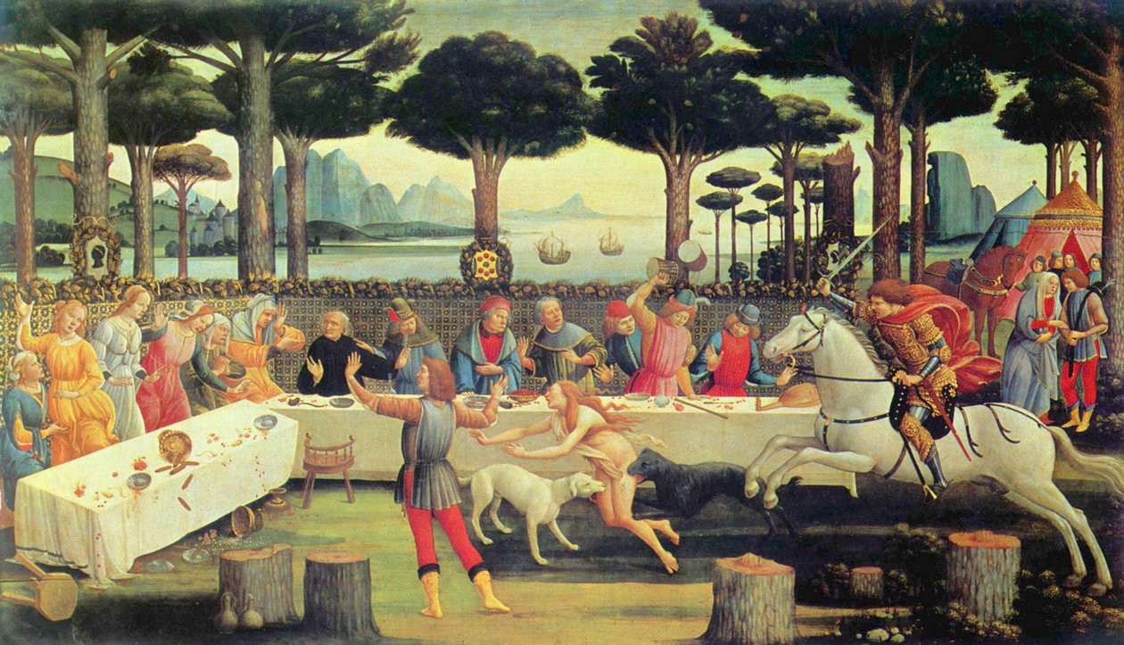 松の森での宴会 作： Sandro Botticelli