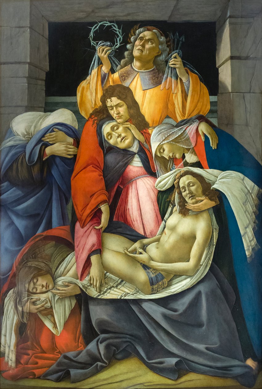 死んだキリストは嘆き悲しんだ 作： Sandro Botticelli