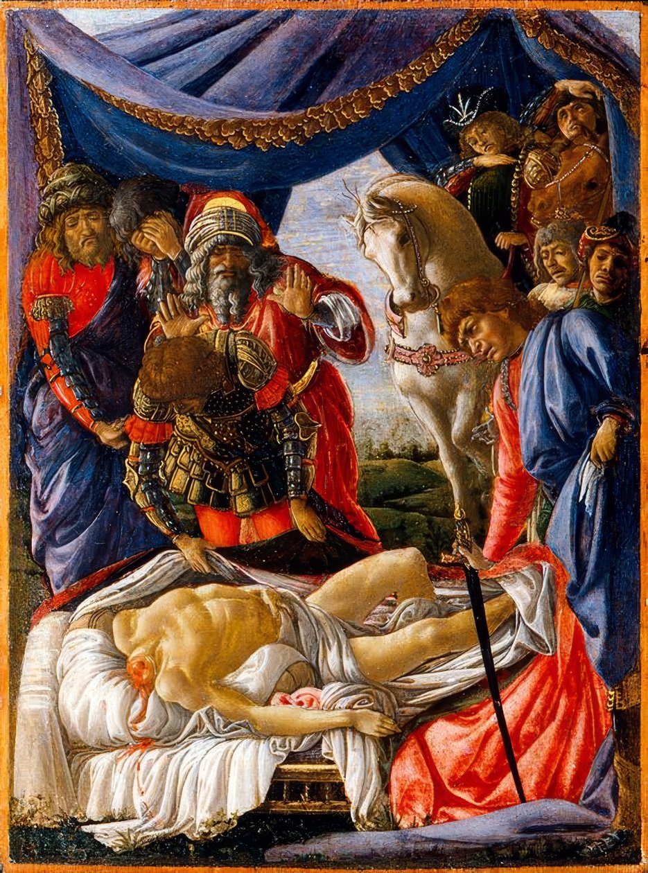 死んだホロフェルネスを見つける 作： Sandro Botticelli