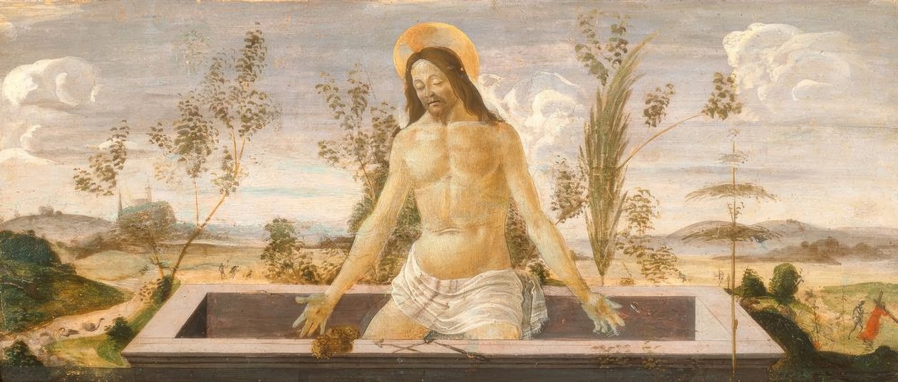 墓の中のキリスト 作： Sandro Botticelli
