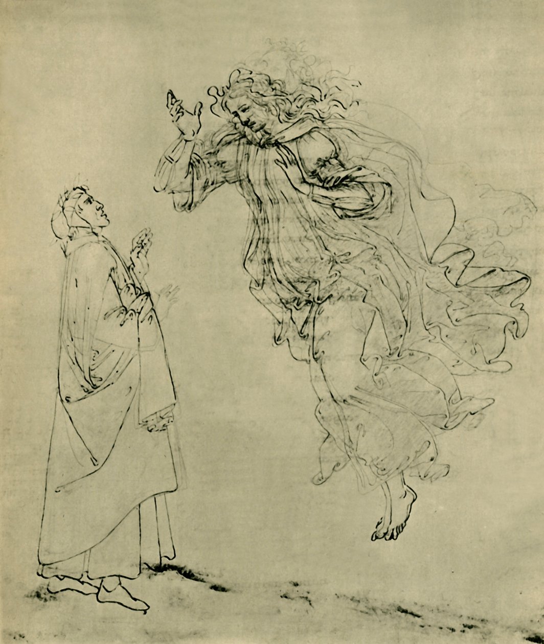 ダンテとベアトリス、1492-1495、1943。 作： Sandro Botticelli
