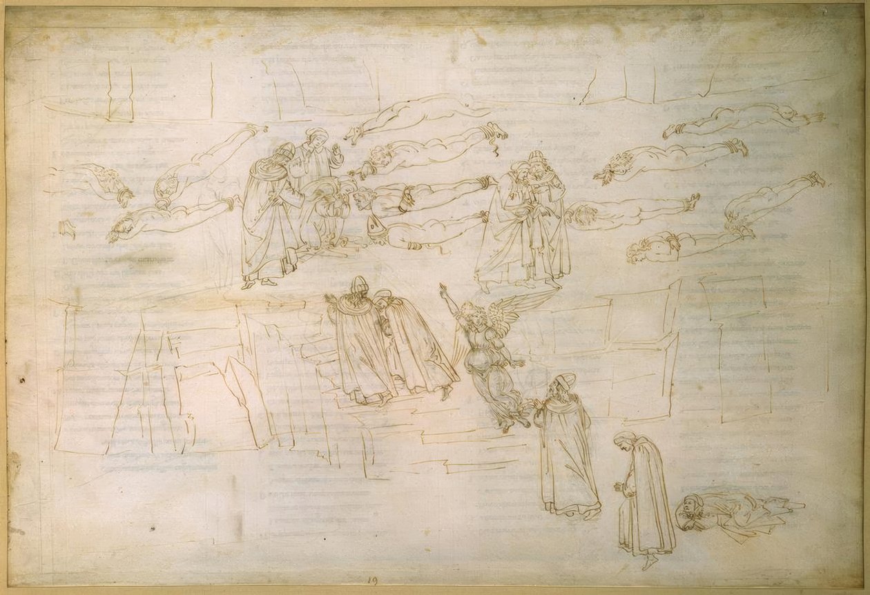 ダンテスシレネトラウム、... 作： Sandro Botticelli