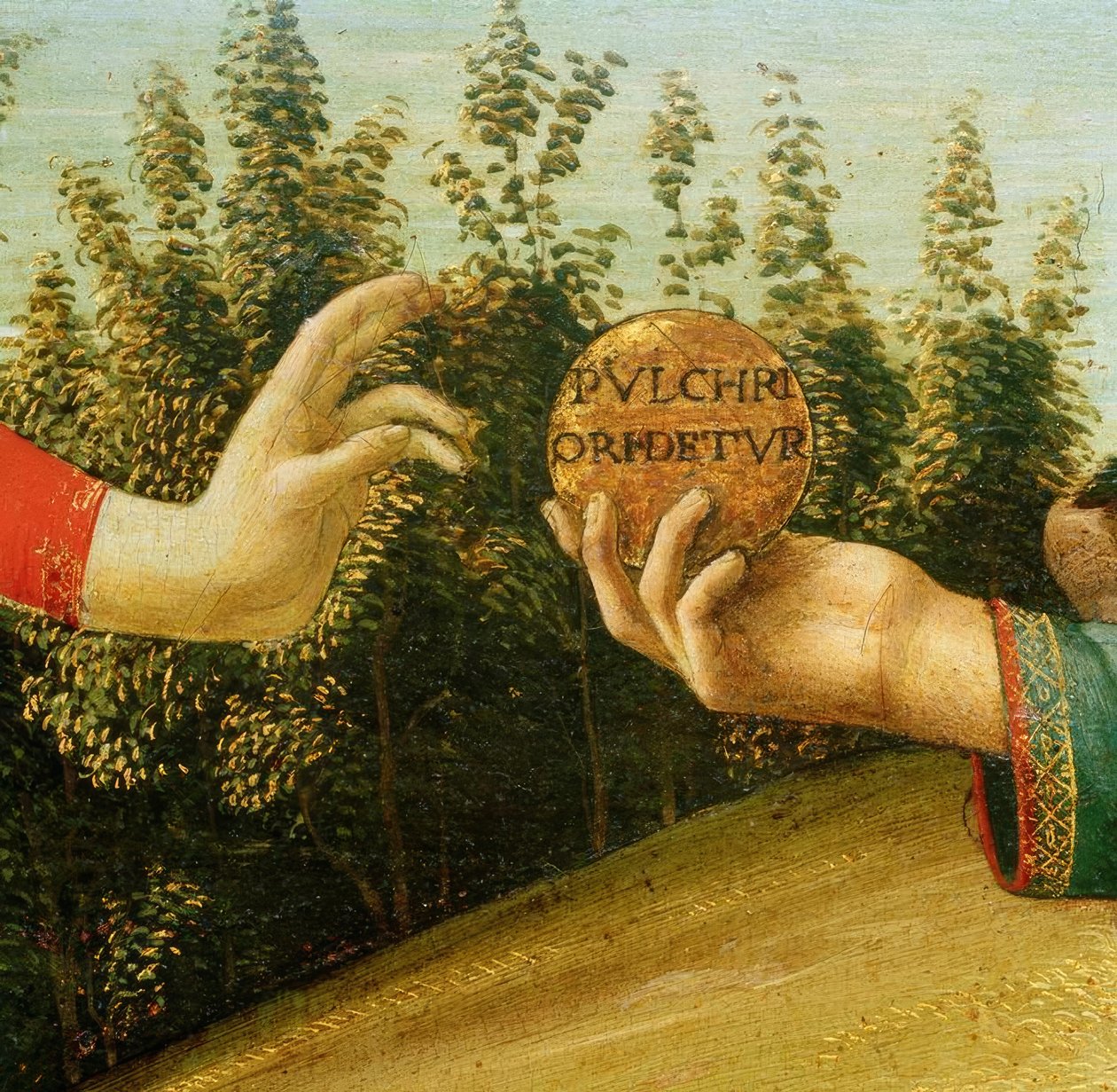 パリの評決（りんごを持つ手） 作： Sandro Botticelli